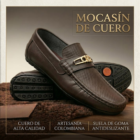 Mocasín de Cuero para Hombre