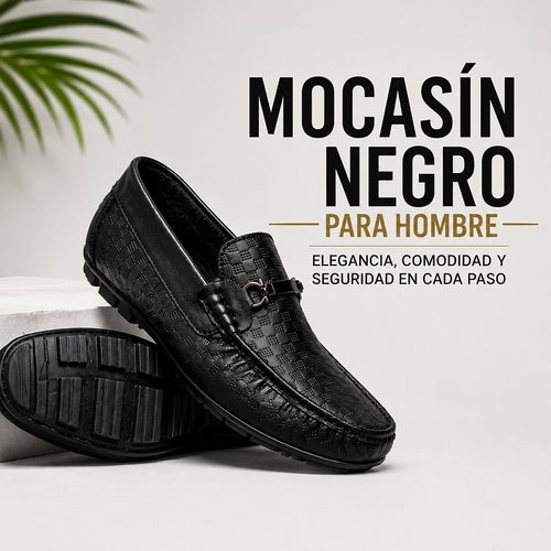 Mocasín Negro para Hombre